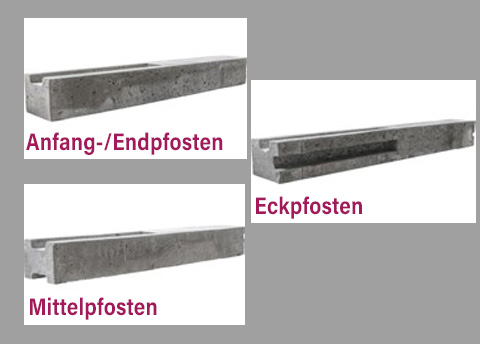 Pfosten geschlitzt von Beton Arth GmbH